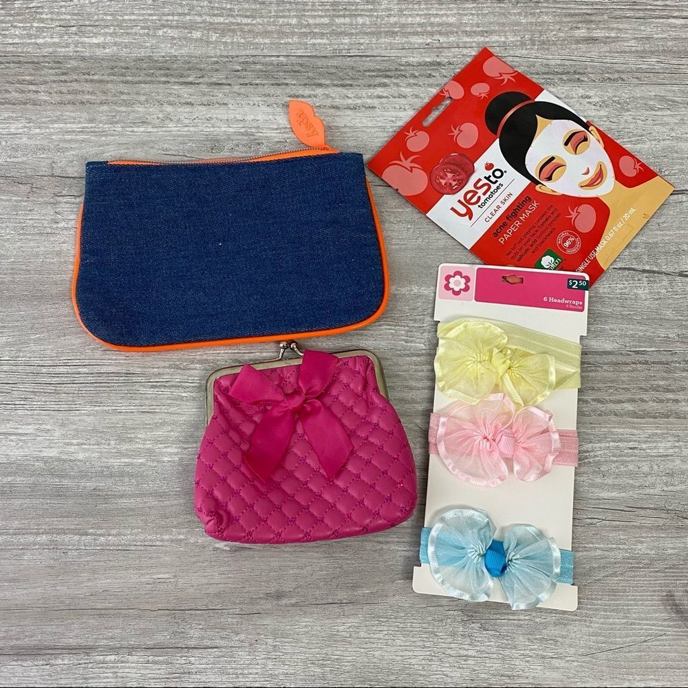 XBundle Ipsy bag|mini coin purse|headband|Facemask